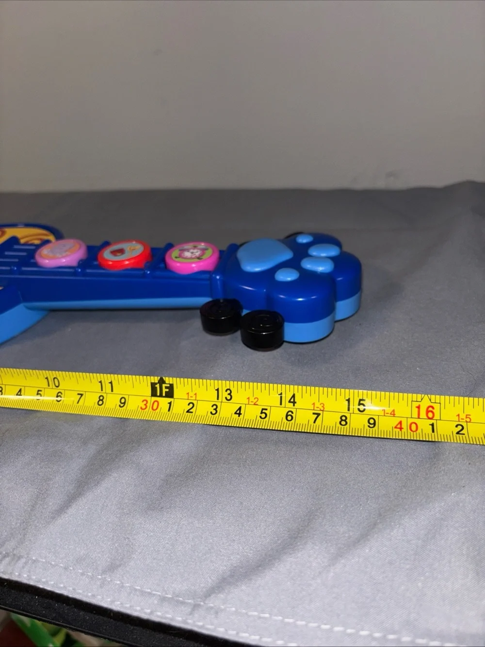 Nickelodeon Yellow and Blue Kids Guitar Toy with Colorful Buttons blues clues